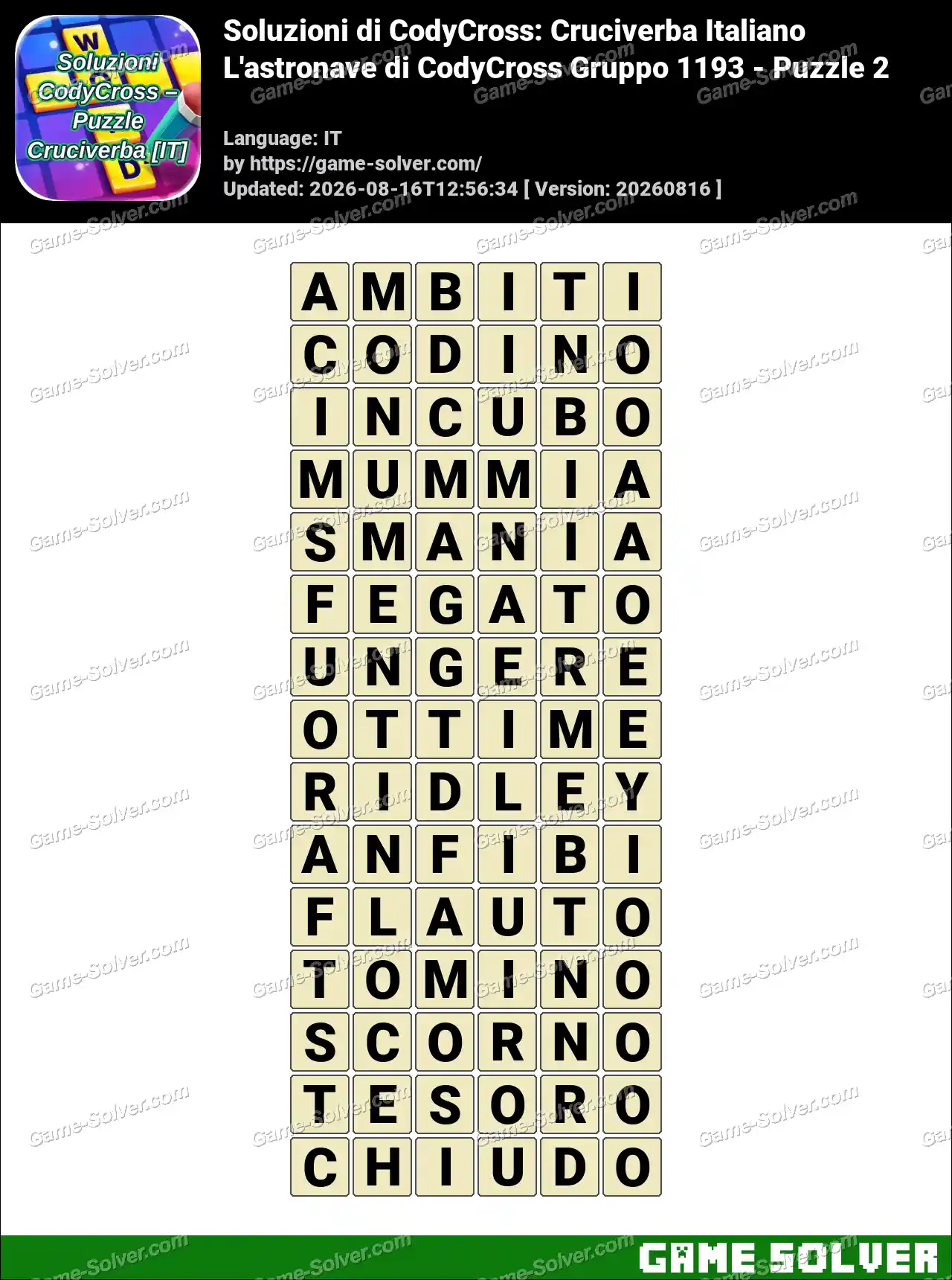 Soluzioni di CodyCross: Cruciverba Italiano L’astronave di CodyCross Gruppo 1193 – Puzzle 2